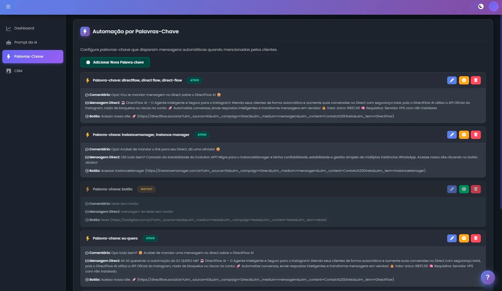 DirectoBot Ai - Palavra Chave